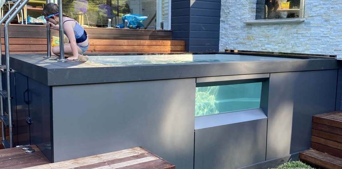 Little Pools fiberglass plunge pools can be customized and installed in a number of ways