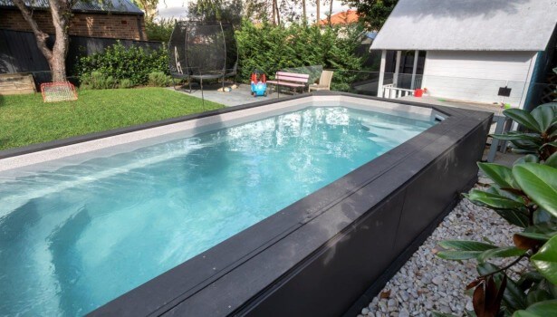 Freestanding Fiberglass Pools for smaller backyards The Little Pool Co ...