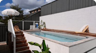 Fibre cement sheeting plunge pool