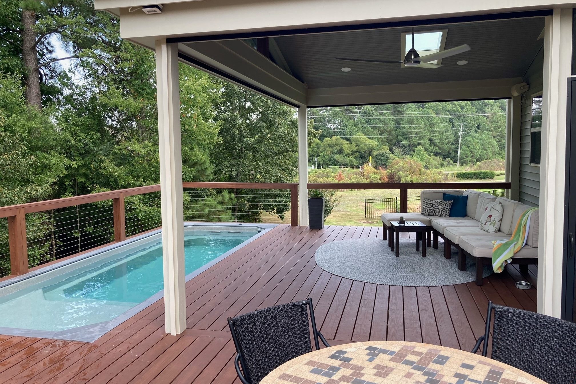 Relax Fiberglass Plunge Pool Quartz Color Installed